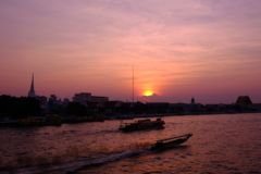 Sunset on River Bangkok